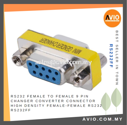 RS232 Female to Female 9 Pin Changer Converter Connector High Density Female-Female RS232 RS232FF