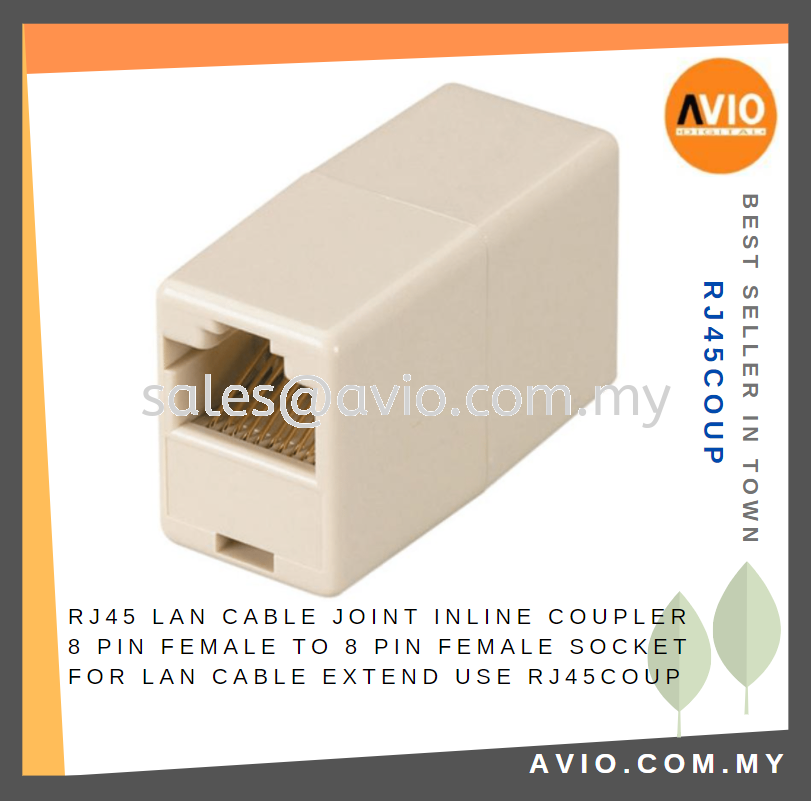 RJ45 LAN Cable Joint Inline Coupler 8 Pin Female to 8 Pin Female Socket for  LAN Cable Extend use RJ45COUP CABLE / POWER/ ACCESSORIES Johor Bahru (JB),  Kempas, Johor Jaya Supplier, Suppliers,