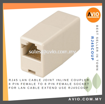 RJ45 LAN Cable Joint Inline Coupler 8 Pin Female to 8 Pin Female Socket for LAN Cable Extend use RJ45COUP