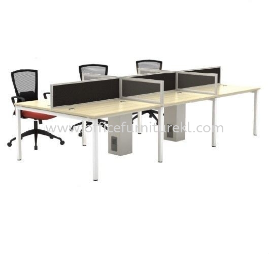 MUPHI CLUSTER 6 OFFICE PARTITION WORKSTATION (Color Boras Ash) - office partition workstation Damansara Jaya | office partition workstation Setapak | office partition workstation Selayang | office partition workstation Top 10 Best Model