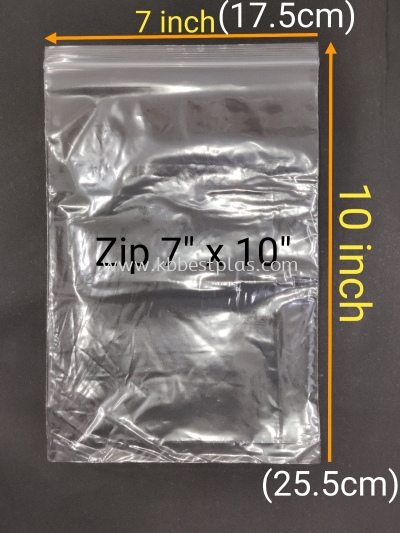 Zip 7"x10" 100pcs+/-