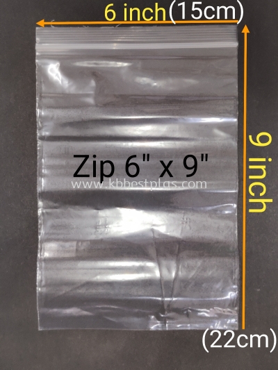 Zip 6"x9"  100pcs+/-