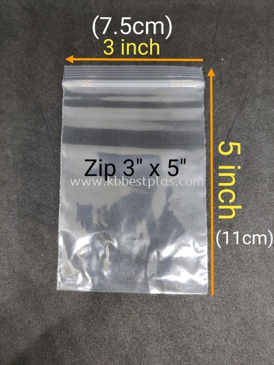 Zip 3"x5" 100pcs+/-