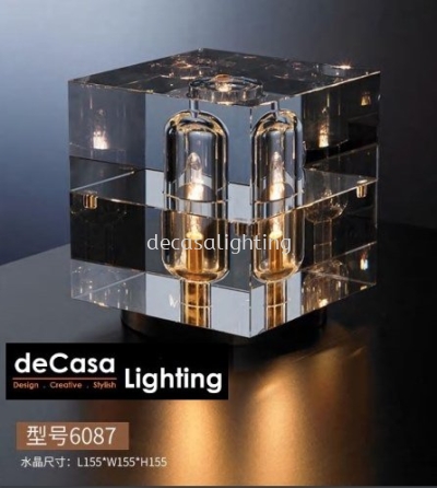 DESIGNER TABLE LAMP ( PRE-ORDER) CRYSTAL GLASS