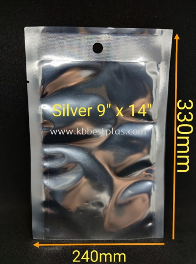 Silver 9"x14" 100pcs+/-