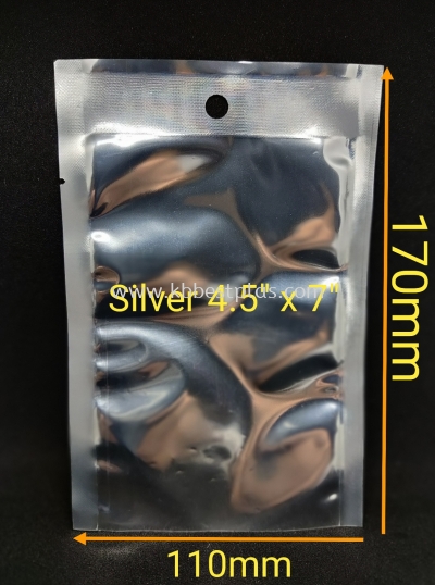 Silver 4.5"x7" 100pcs+/-