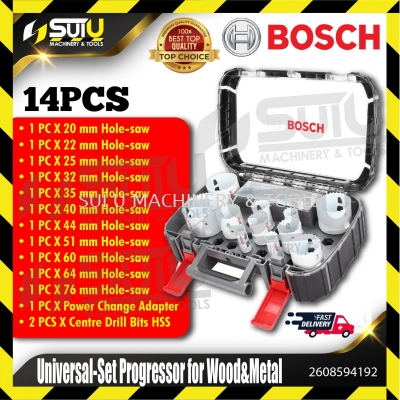 BOSCH 2608594192 14pcs Universal-Set Progressor for Wood & Metal