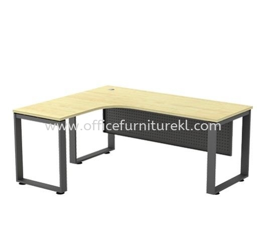 OLVA L-SHAPE OFFICE TABLE / DESK ASQML 552(L) (Color Boras Ash) - L-shape office table Bangi | L-shape office table Seremban | L-shape office table Nilai | L-shape office table Direct Factory Price 