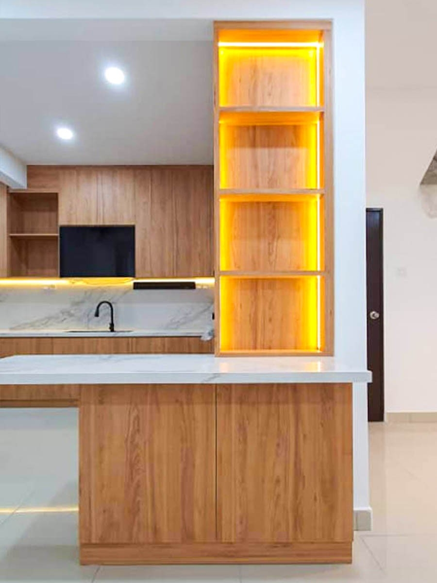 Kitchen Area Dry&Wet Kitchen Cabinet Modern Interior Design Ideas-Renovation-Residential- Uda Utama Johor Bahru Kitchen Design Residential Design Interior Design