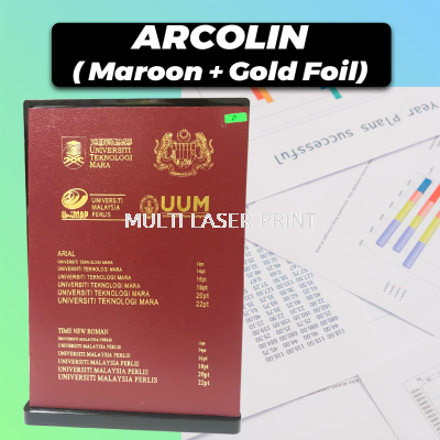 Acrolin Hardcover (Maroon + Gold Foil)