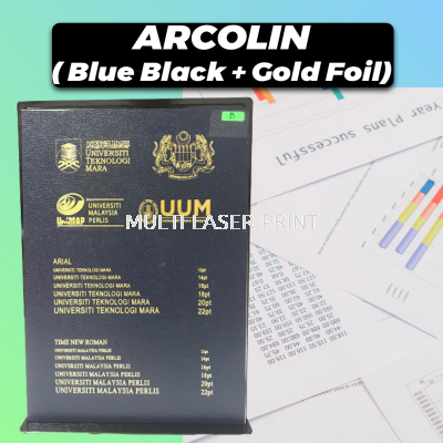 Acrolin Hardcover (Blue Black + Gold Foil)