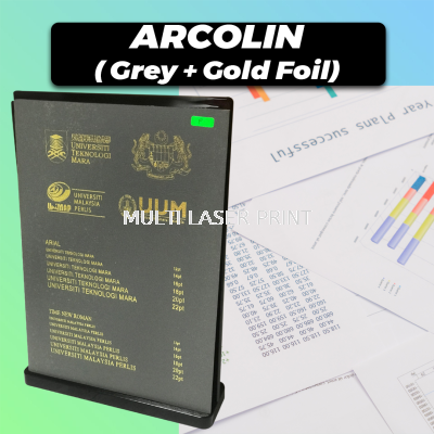 Acrolin Hardcover (Grey + Gold Foil)