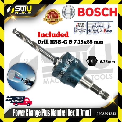 BOSCH 2608594253 Power Change Plus Mandrel Hex (8.7mm) included Drill HSS-G &#216; 7.15x85 mm