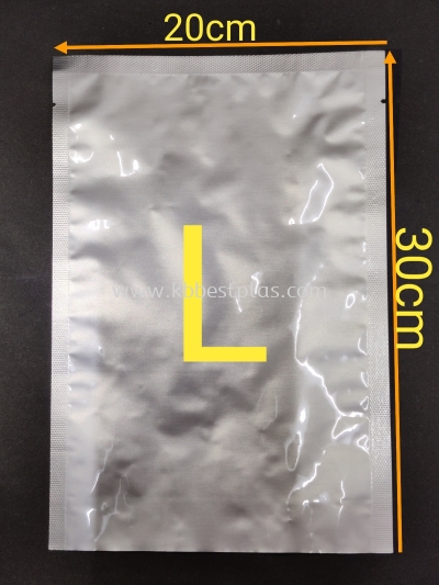 Full Silver Aluminum Vacuum Foil Bag 50pcs+/-