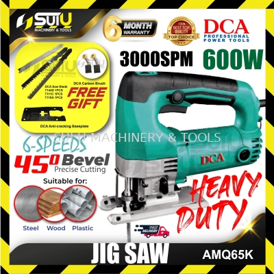 DCA AMQ65K Jig Saw 600W 3000SPM