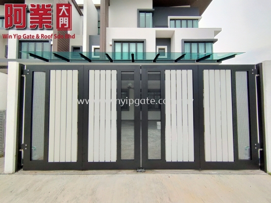 S.steel trackless gate&Fully aluminium trackless gate