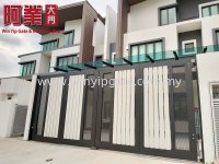 S.steel trackless gate&Fully aluminium trackless gate