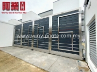 S.steel trackless gate&Fully aluminium trackless gate