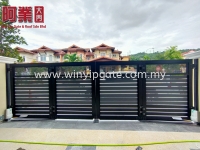 S.steel trackless gate&Fully aluminium trackless gate