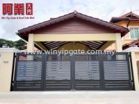 S.steel trackless gate&Fully aluminium trackless gate