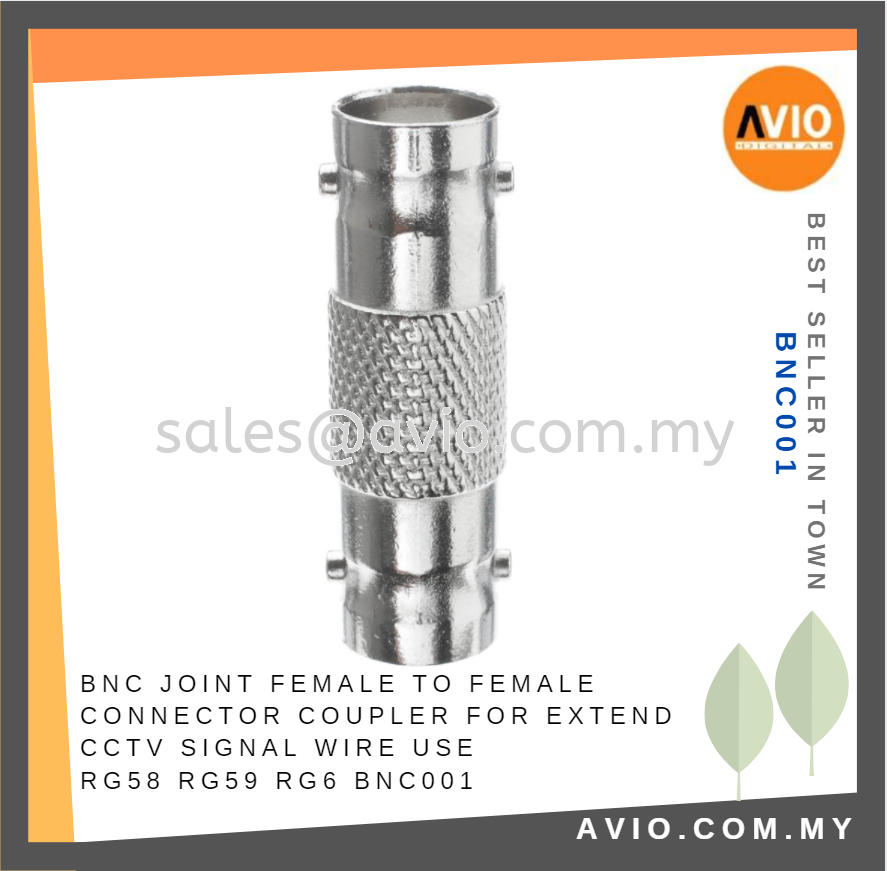 BNC Joint Female to Female Connector Coupler for Extend CCTV Signal ...