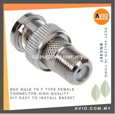 BNC Male to F Type Female Connector High Quality DIY Easy to Install BNC007