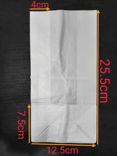 Paper Bag White SOS#4 100pcs+/-