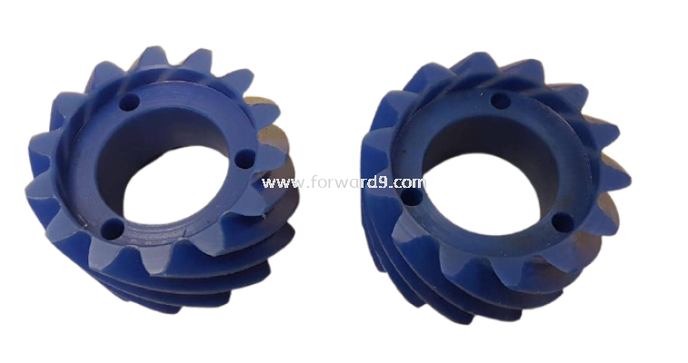 Blue Cast Nylon Fabrication with Gear 