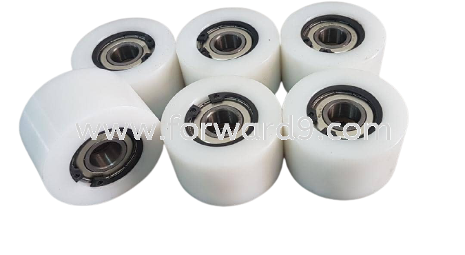 Nylon Load Wheel c/w Bearing 6202 & C-clip Nylon Polymer ( PU / Rubber etc ) 
