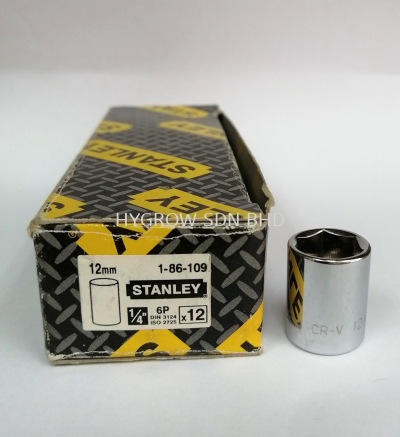 STANLEY 86-109 1/4" 6 POINT 12MM SOCKET