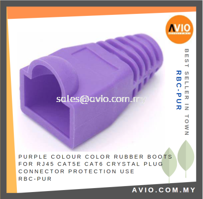 Purple Colour Color Rubber Boots for RJ45 Cat5e Cat6 Crystal Plug Connector Protection use RBC-PUR