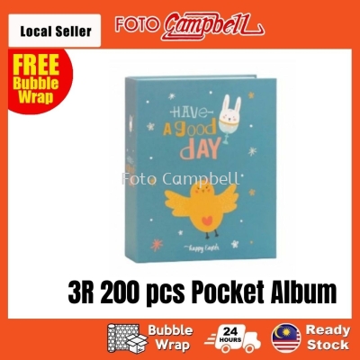 3R Photo Album 200pccs(Ready Stock)Pocket Album- Have A Good Day
