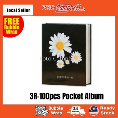 3R Album(100pcs), Photo Album, Album Gambar 3R, READY STOCK--- daisy black