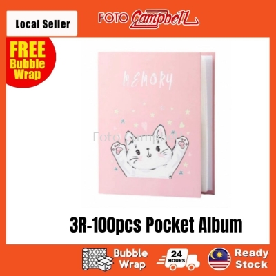 3R Album(100pcs), Photo Album, Album Gambar 3R, READY STOCK--- happy pink cat