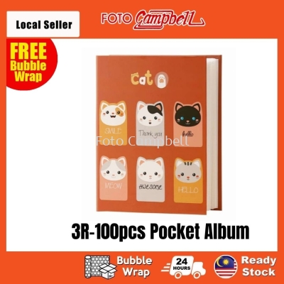 3R Album(100pcs), Photo Album, Album Gambar 3R, READY STOCK--- brown cat