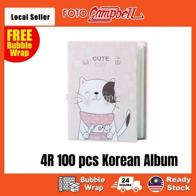 4R Album 100pcs, 4R Album Gambar (Ready Stock)Pocket Album--- pink cat