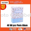 4R Album 100pcs, 4R Album Gambar (Ready Stock)Pocket Album--- white flower 4R-100pcs album