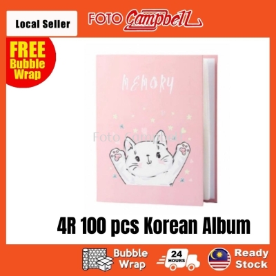 4R Album 100pcs, 4R Album Gambar (Ready Stock)Pocket Album--- happy pink cat