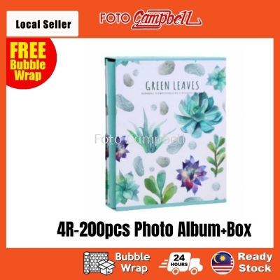 4R Album 200pcs + Box(Ready Stock)--- purple flower