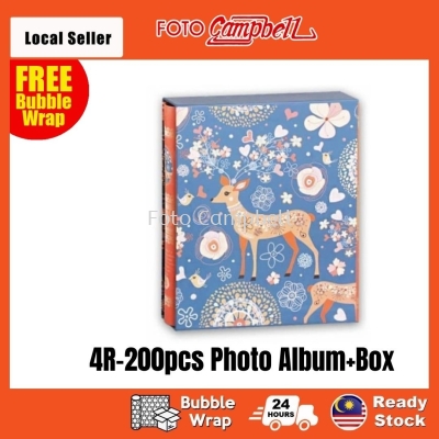 4R Album 200pcs + Box(Ready Stock)--- blue deer