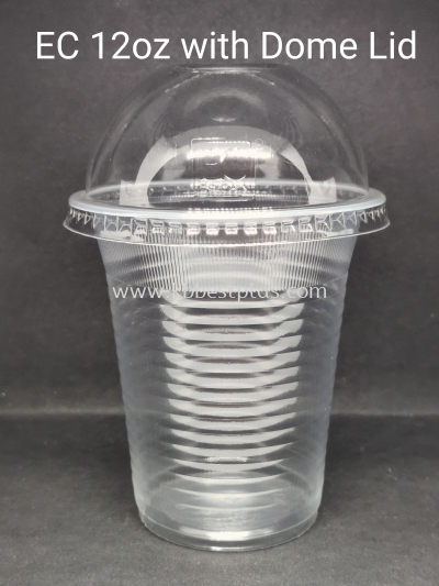 PP Clear Cup 12oz+Dome (no straw) set 100pcs+/-