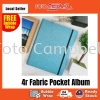 4R-100/200pcs pocket Photo Album(fabric cover)Ready Stock--- premium blue Japanese Fabric Album 4R- 100/200pcs