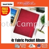 4R-100/200pcs pocket Photo Album(fabric cover)Ready Stock--- prenium red Japanese Fabric Album 4R- 100/200pcs