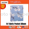 4R-100/200pcs pocket Photo Album(fabric cover)Ready Stock--- sakura blue Japanese Fabric Album 4R- 100/200pcs