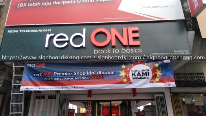 red one 3d led frontlit lettering signage signboard at klang kuala lumpur puchong