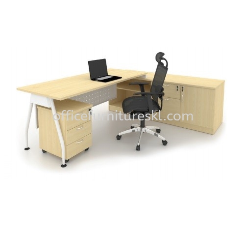 MADISON EXECUTIVE OFFICE TABLE/DESK C/W SIDE CABINET - Anniversary Sale Director Office Table | Director Office Table Glenmarie Shah Alam | Director Office Table Chan Sow Lin | Director Office Table Shamelin