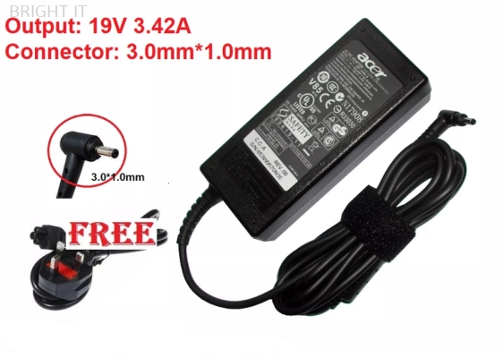 ACER ASPIRE S5-9880 R7-572 Aspire Switch Alpha 12 Chromebook 11 C730 Power Adapter Charger 19V 3.42A 3.01.0mm (65W)