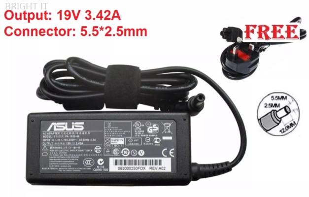 Asus Laptop Adapter Charger 19V 3.42A 5.52.5mm (65W) MODEL  VivoBook S400C VivoBook S400CA VivoBook S400E