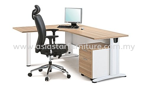 BERLIN L-SHAPE WRITING OFFICE TABLE/DESK - L-Shape Office Table Puchong | L-Shape Office Table KL Eco City | L-Shape Office Table Kuchai Lama | L-Shape Office Table Bandar Kinrara