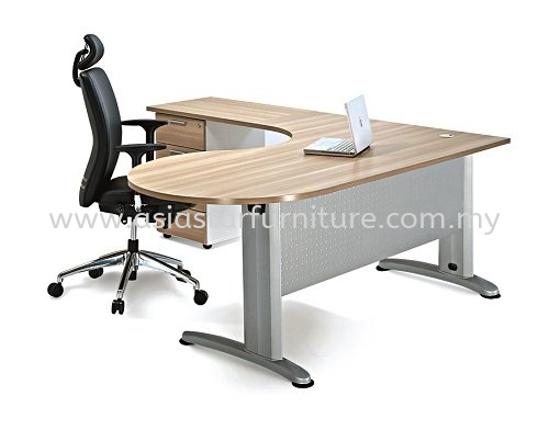 BERLIN L-SHAPE WRITING OFFICE TABLE/DESK - L-Shape Office Table Setia Alam | L-Shape Office Table Damansara Height | L-Shape Office Table Bandar Utama | L-Shape Office Table Mutiara Damansara